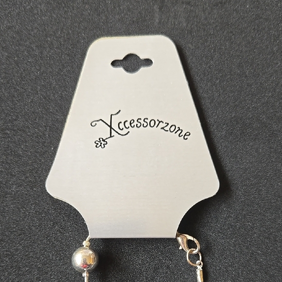 Sophisticated Silver Bead Necklace - Picture 2 of 5